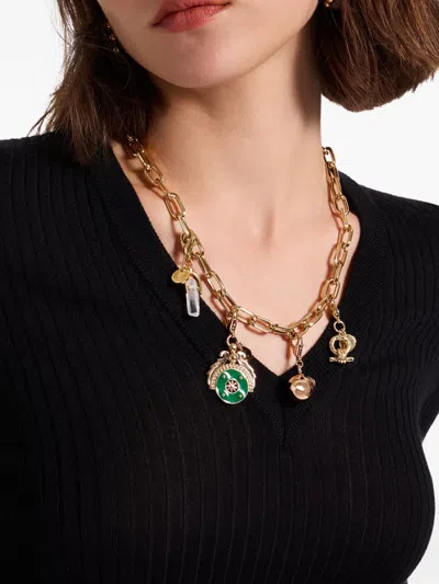 La Doublej Medallion Charm Pendant In Gold