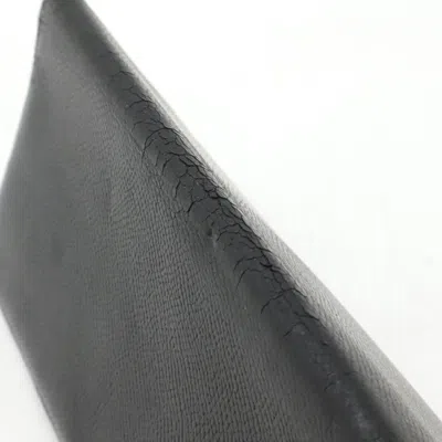 Pre-owned Hermes Black Epsom Leather Long Bill Wallet (bi-fold) ()