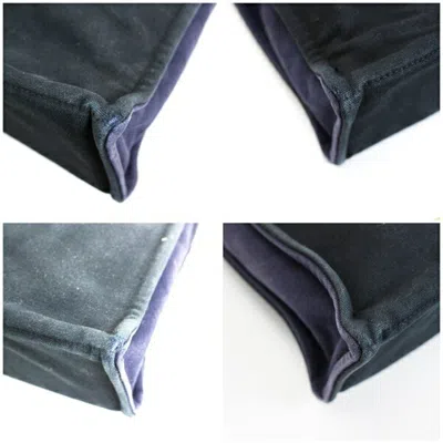 Pre-owned Hermes Black Navy Canvas Tote Bag ()