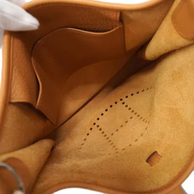 Pre-owned Hermes Camel Taurillon Clemence Leather Shoulder Bag ()