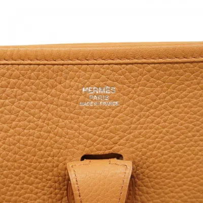 Pre-owned Hermes Camel Taurillon Clemence Leather Shoulder Bag ()