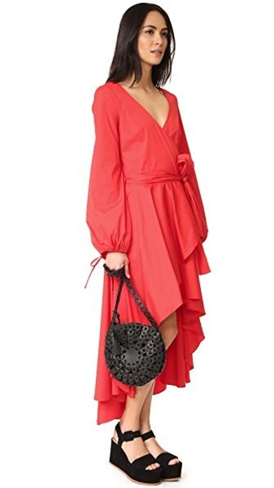 Shop Caroline Constas Lena Dress In Red