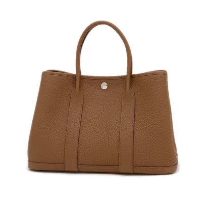 Pre-owned Hermes Garden Alezan Negonda Leather Tote Bag ()