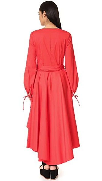 Shop Caroline Constas Lena Dress In Red