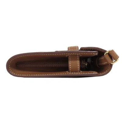 Pre-owned Hermes Gold Epsom Leather Chain/shoulder Wallet ()