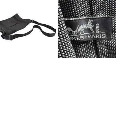 Pre-owned Hermes Her Line Gray Nylon Canvas Shoulder Bag ()