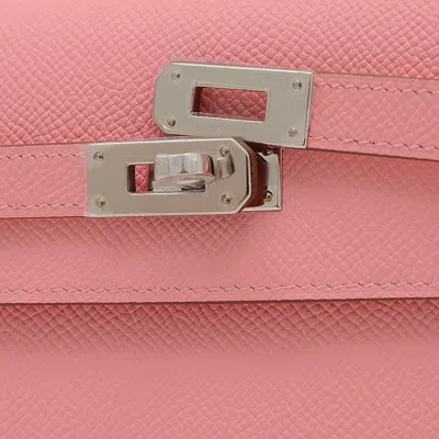 Pre-owned Hermes Kelly Rose Confetti Epsom Leather Chain/shoulder Wallet ()