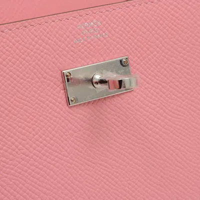 Pre-owned Hermes Kelly Rose Confetti Epsom Leather Chain/shoulder Wallet ()