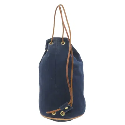 Pre-owned Hermes Navy Cotton Shoulder Bag ()