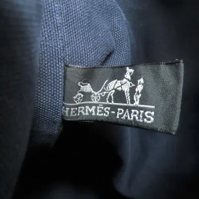 Pre-owned Hermes Navy Cotton Shoulder Bag ()