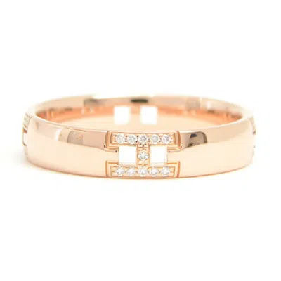 Pre-owned Hermes Pink Gold Pink Gold (18k) Band Ring ()