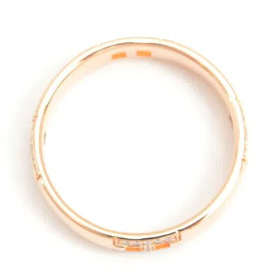 Pre-owned Hermes Pink Gold Pink Gold (18k) Band Ring ()