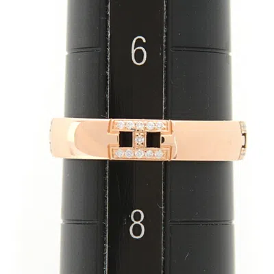 Pre-owned Hermes Pink Gold Pink Gold (18k) Band Ring ()
