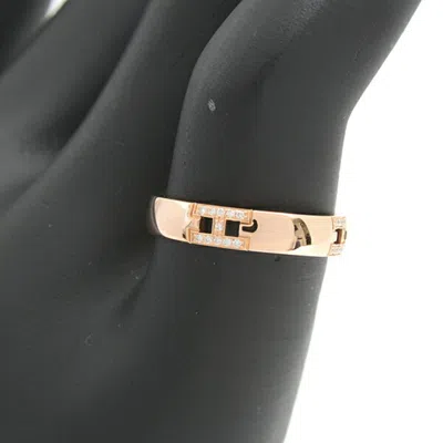 Pre-owned Hermes Pink Gold Pink Gold (18k) Band Ring ()