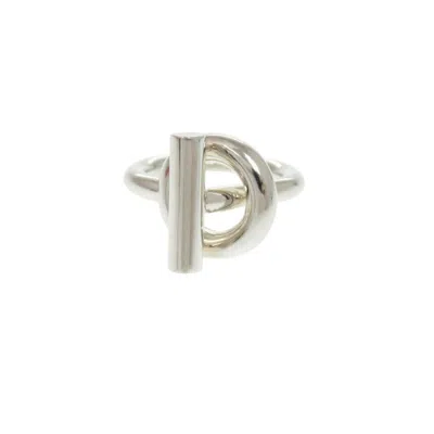 Pre-owned Hermes Silver Silver 925 Band Ring ()