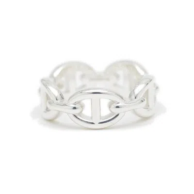 Pre-owned Hermes Silver Silver 925 Band Ring ()