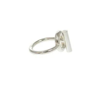 Pre-owned Hermes Silver Silver 925 Band Ring ()