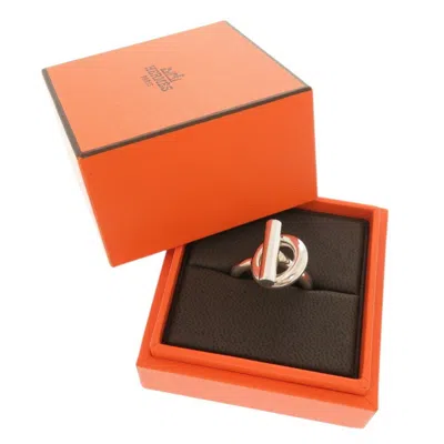 Pre-owned Hermes Silver Silver 925 Band Ring ()