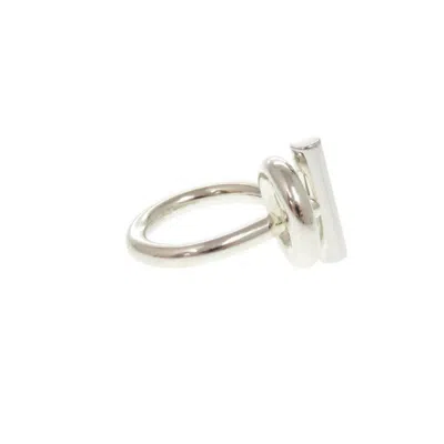 Pre-owned Hermes Silver Silver 925 Band Ring ()