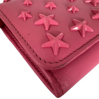 Pre-owned Jimmy Choo Pink Leather Bill Wallet (bi-fold) ()