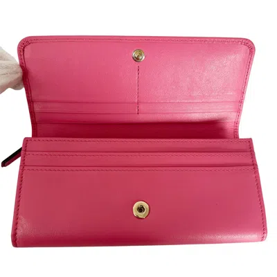 Pre-owned Jimmy Choo Pink Leather Bill Wallet (bi-fold) ()