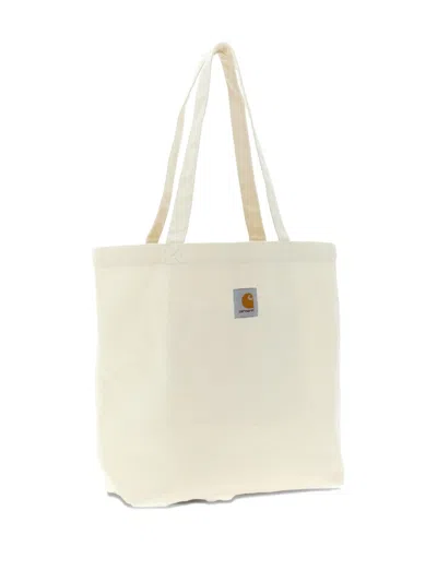 Carhartt Canvas Graphic Helix Tote Natural In White