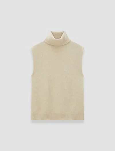 Joseph Womens Affogato Brushed Cashmere Vest In Brown