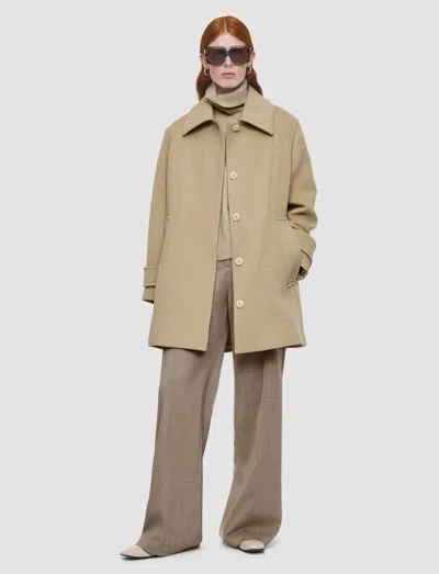 Joseph Womens Affogato Loti Single-breasted Wool And Cashmere-blend Coat In Brown