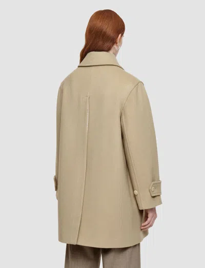 Joseph Womens Affogato Loti Single-breasted Wool And Cashmere-blend Coat In Brown