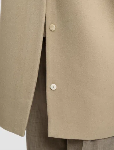 Joseph Womens Affogato Loti Single-breasted Wool And Cashmere-blend Coat In Brown