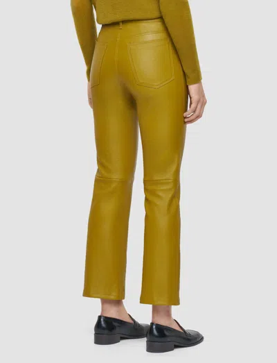 Joseph Duke Leather Stretch Trousers In Gold