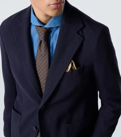 Rubinacci Wool Blazer In Blue