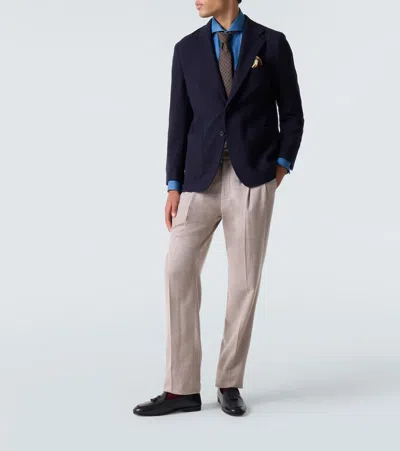 Rubinacci Wool Blazer In Blue