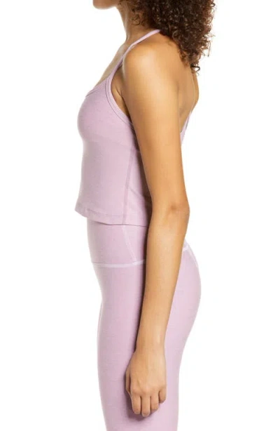 Beyond Yoga Space Dye Slim Racerback Crop Tank In Purple
