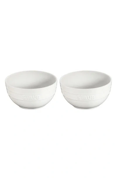 Staub Ceramic 2-piece Universal Bowl Set In White