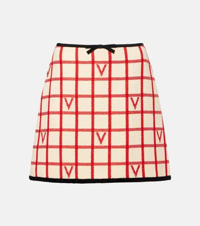 Valentino Midi Skirt With Button Accents And High Waist In Multi