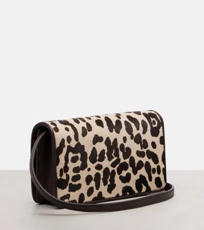 Valentino Printed Calf Hair Mini Vlogo Signature Shoulder Bag In Animal Print