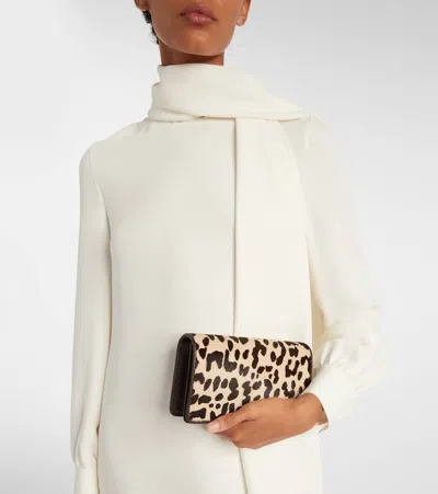 Valentino Printed Calf Hair Mini Vlogo Signature Shoulder Bag In Animal Print