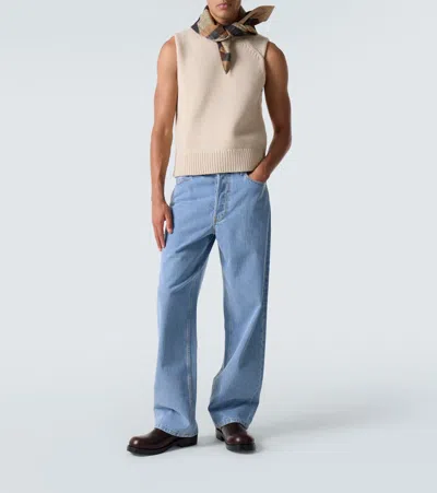 Dries Van Noten Jeans Dalla Gamba Ampia Pickerby In Denim Uomo In Blue