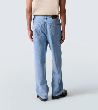 Dries Van Noten Jeans Dalla Gamba Ampia Pickerby In Denim Uomo In Blue