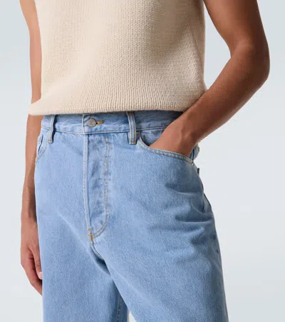 Dries Van Noten Jeans Dalla Gamba Ampia Pickerby In Denim Uomo In Blue