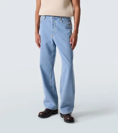 Dries Van Noten Jeans Dalla Gamba Ampia Pickerby In Denim Uomo In Blue