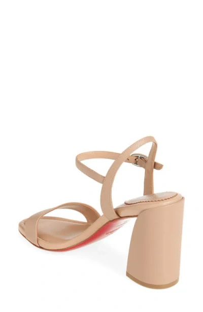 Christian Louboutin 55mm Miss Jane Block-heel Strappy Sandals In Pink
