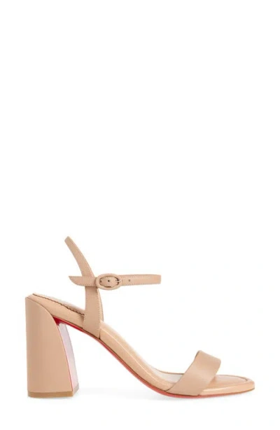 Christian Louboutin 55mm Miss Jane Block-heel Strappy Sandals In Pink