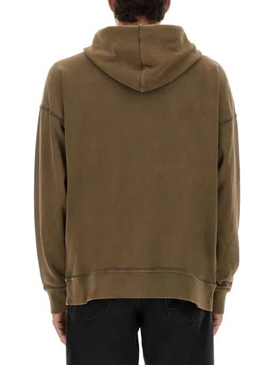 Isabel Marant Sweater Hooded Kangaroo Pocket In Brown