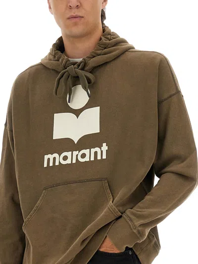 Isabel Marant Sweater Hooded Kangaroo Pocket In Brown