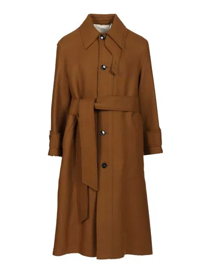 Ami Alexandre Mattiussi Ami Paris Hazelnut Wool Coat Men In Blue