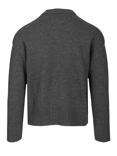 Ami Alexandre Mattiussi Ami De Coeur Sweater Sweatshirts Grey In Gray
