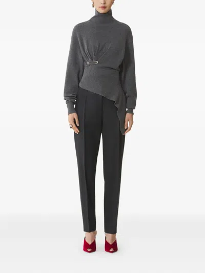 Lanvin Draped Jumper In Gray