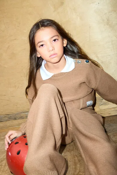 N°21 Wool Blend Pullover With Jewel Buttons In Gold